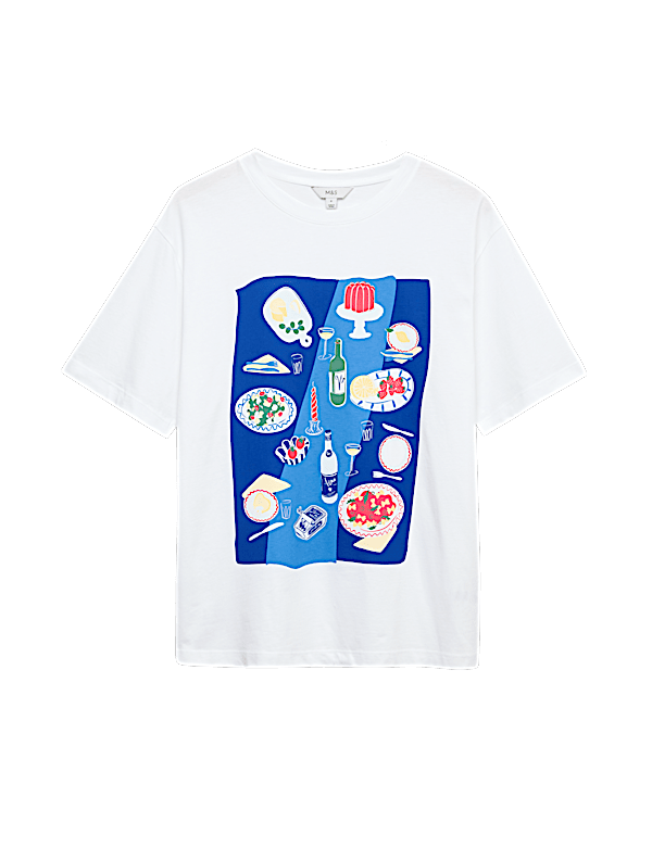 Pure Cotton Slogan Oversized T-Shirt