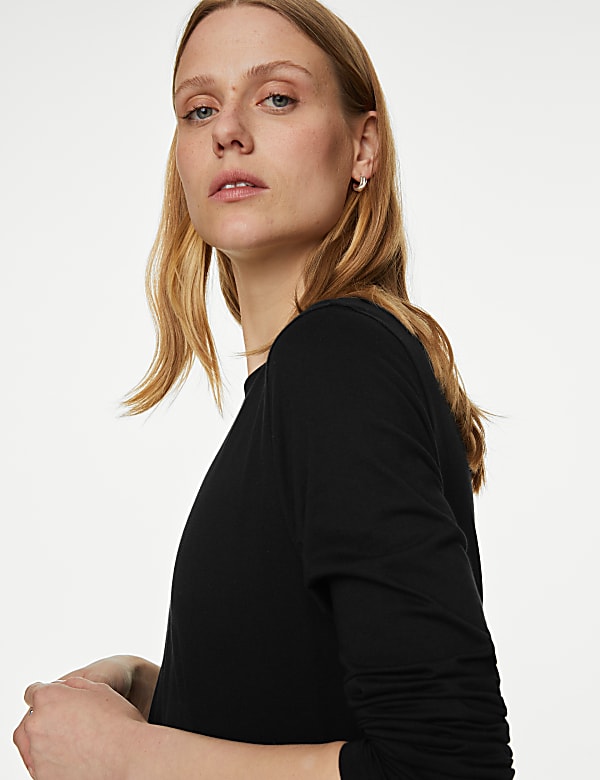 Atasan Katun Murni Ketat Sehari-hari - ID