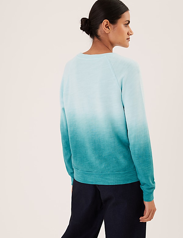 Pure Cotton Tie Dye Crew Neck Sweatshirt