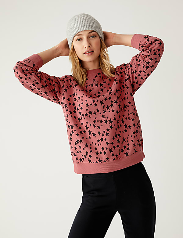 Cotton Rich Printed Sweatshirt