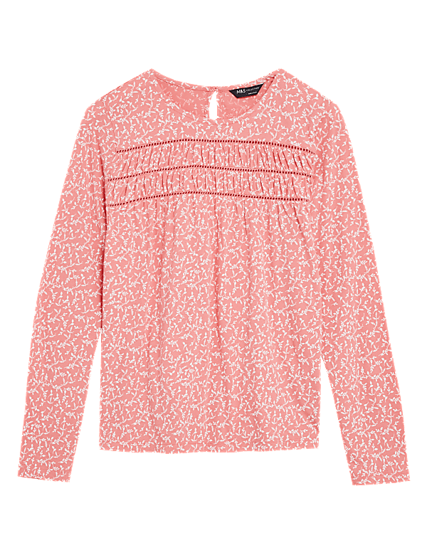 Pure Cotton Printed Long Sleeve Top