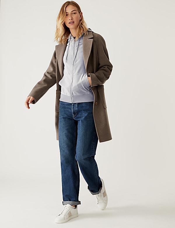 Velour Zip Up Hoodie