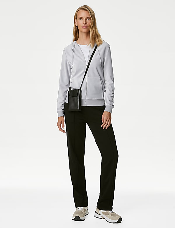 Velour Zip Up Hoodie