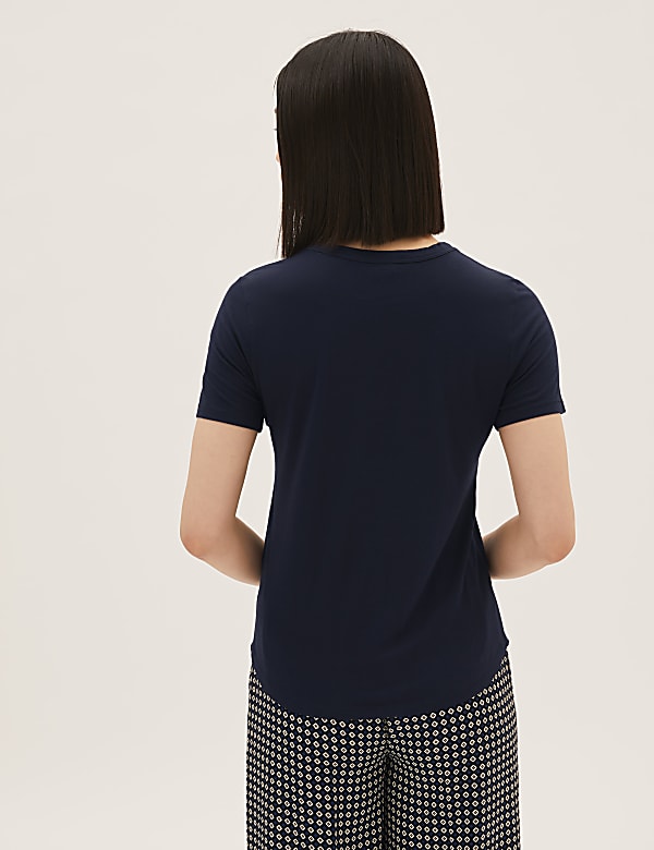 Cotton Rich Slogan Crew Neck T-Shirt