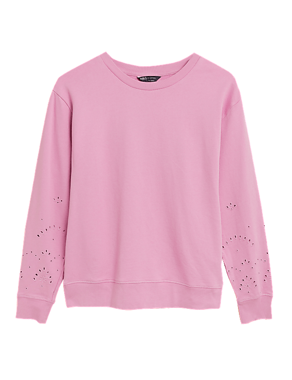 Pure Cotton Embroidered Sweatshirt