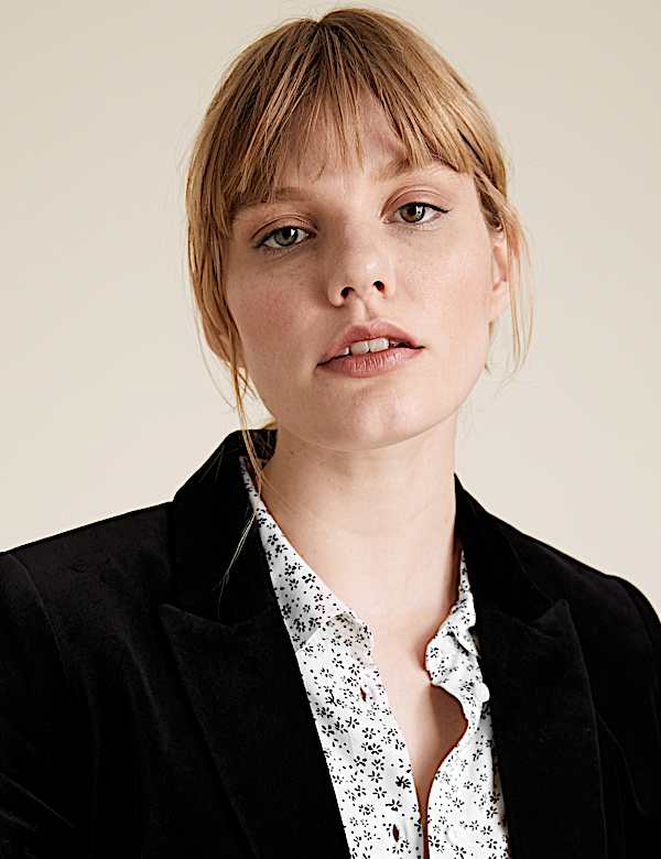 Ditsy Floral Collared Long Sleeve Shirt
