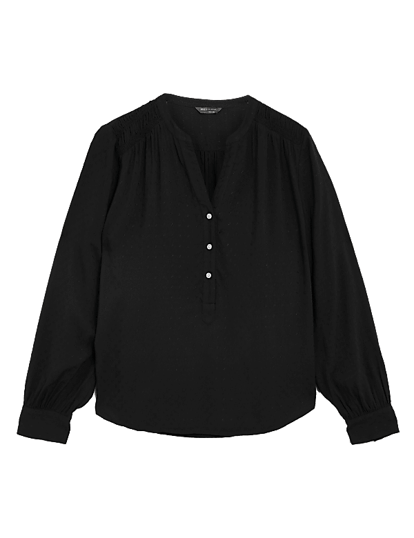 V-Neck Long Sleeve Blouse