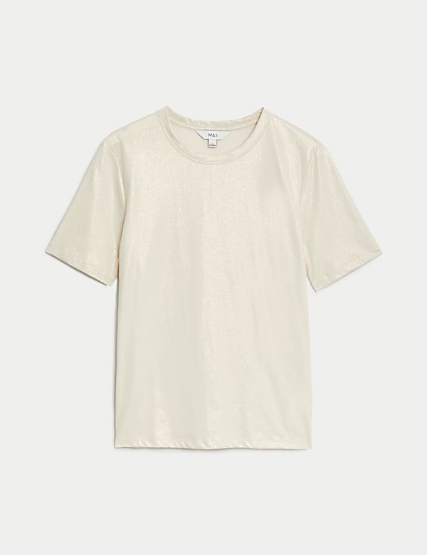 Pure Cotton Metallic T-Shirt - US
