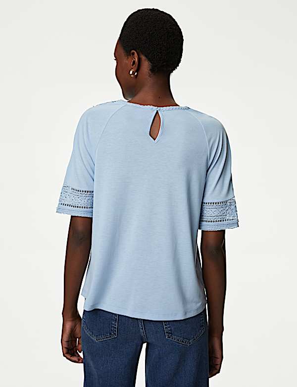 Jersey Lace Insert Top