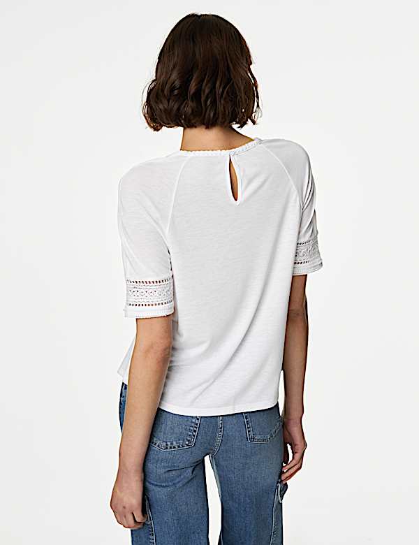 Jersey Lace Insert Top