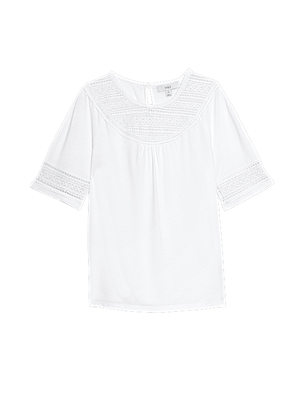 Jersey Lace Insert Top