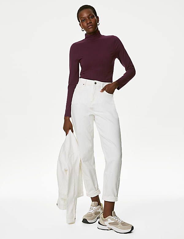 Cotton Rich Slim Fit Top