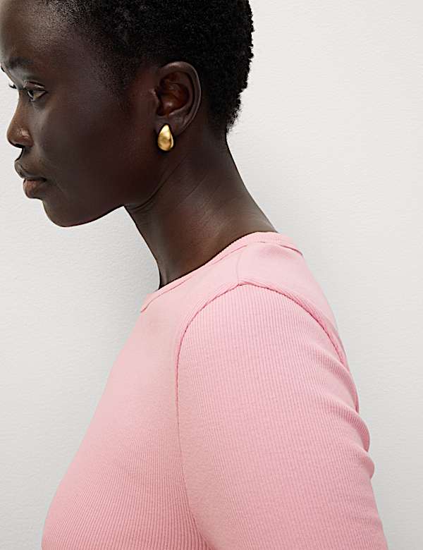 Cotton Rich Ribbed Top