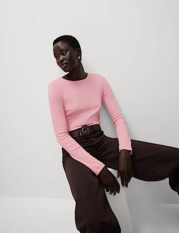 Cotton Rich Ribbed Top