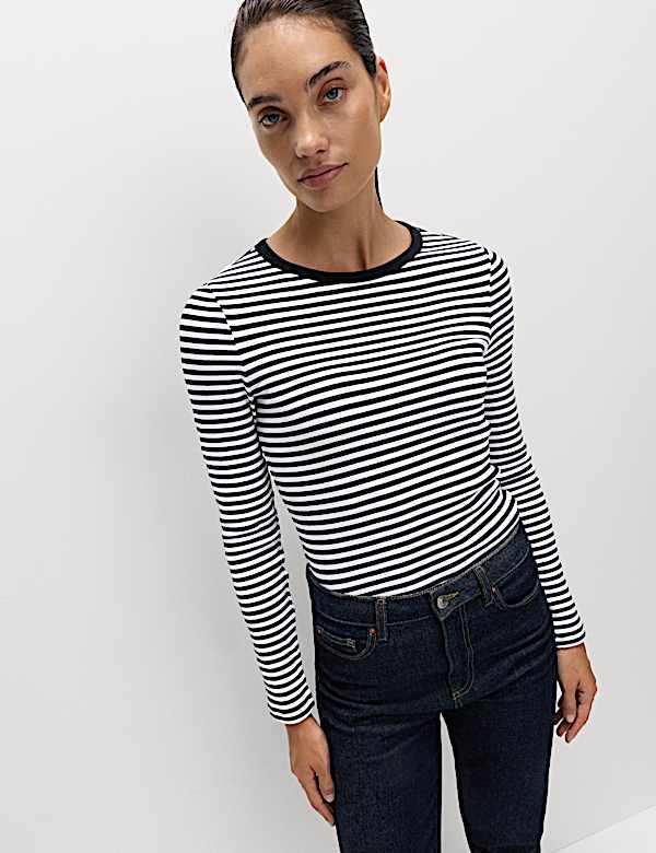 Cotton Rich Ribbed Top - GR