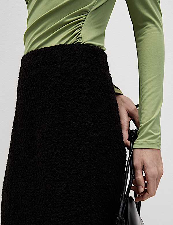 Jersey Shirred Detail Top