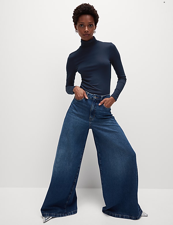 Cosy Funnel Neck Slim Fit Top - CN