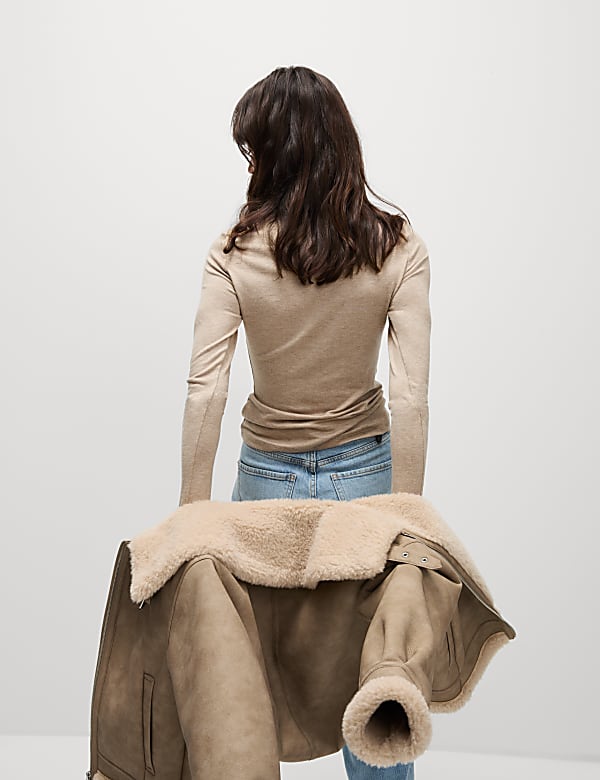Cosy Funnel Neck Slim Fit Top - AU