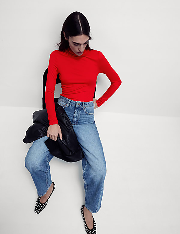 Cosy Funnel Neck Slim Fit Top