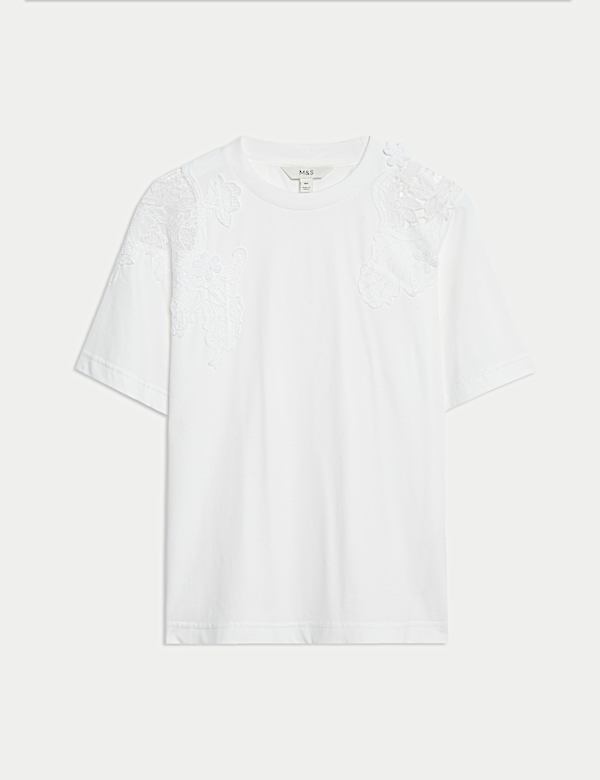 Pure Cotton Embroidered T-Shirt