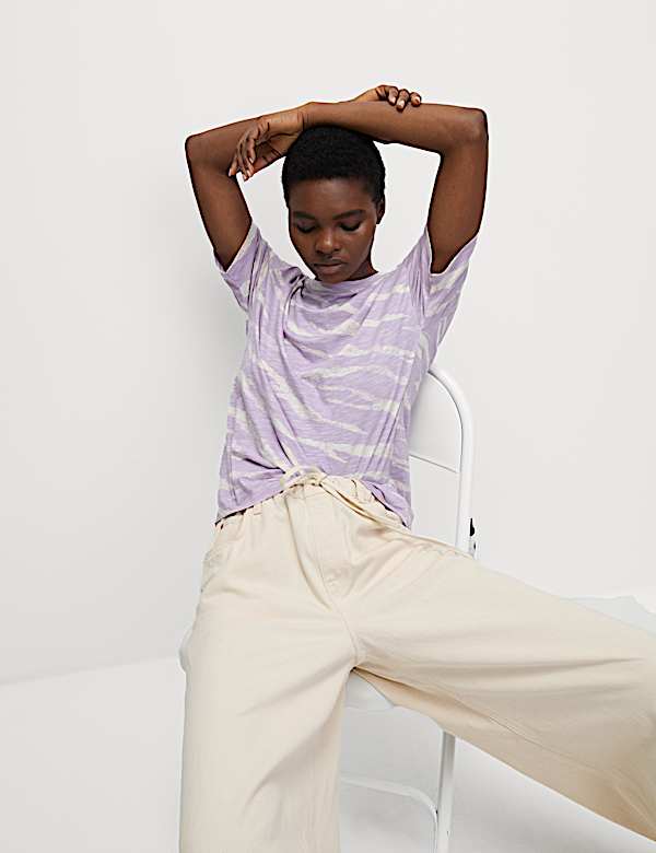 Cotton Modal Blend Printed T-Shirt