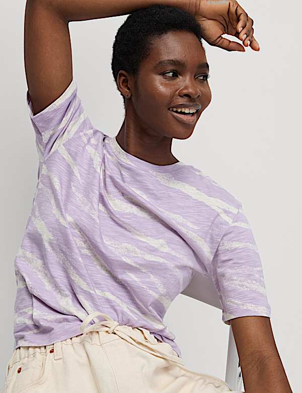 Cotton Modal Blend Printed T-Shirt