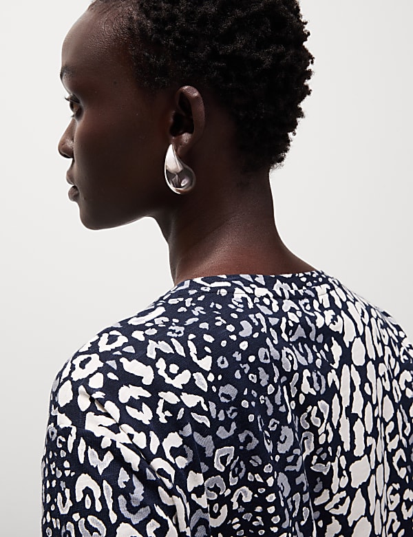 Cotton Modal Blend Printed T-Shirt - US