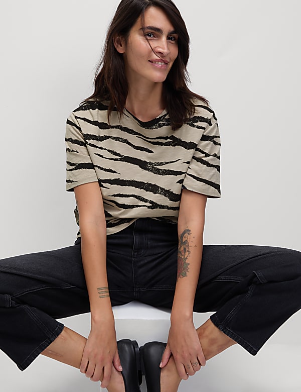 Cotton Modal Blend Printed T-Shirt