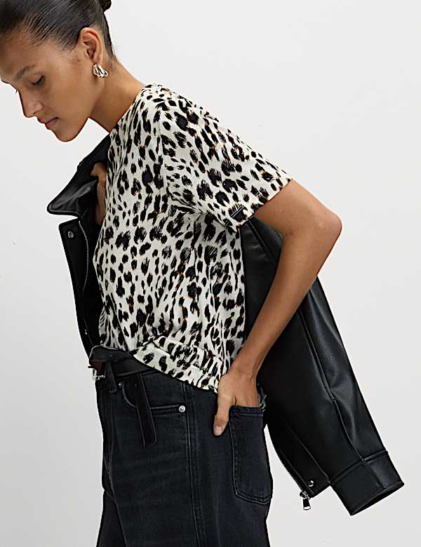 Cotton Modal Blend Printed T-Shirt