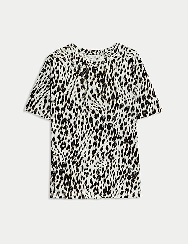 Cotton Modal Blend Printed T-Shirt - CN