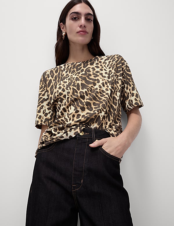 Cotton Modal Blend Printed T-Shirt
