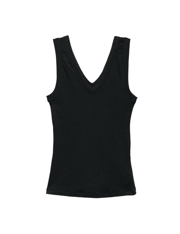 Cotton Rich Ribbed V-Neck Vest