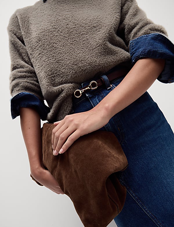 Cosy Textured Crew Neck Sweatshirt