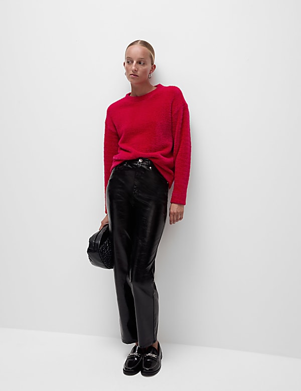 Cosy Textured Crew Neck Sweatshirt
