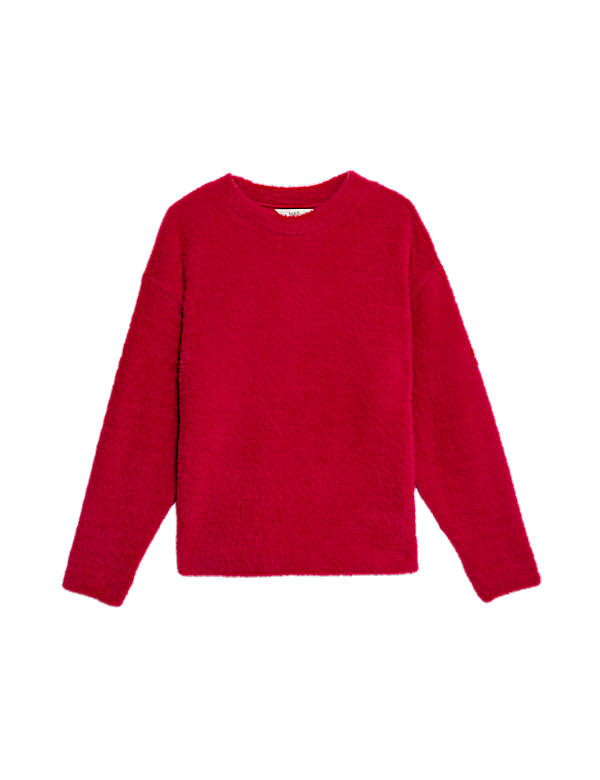Cosy Textured Crew Neck Sweatshirt