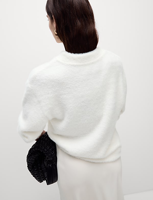 Cosy Textured Crew Neck Sweatshirt