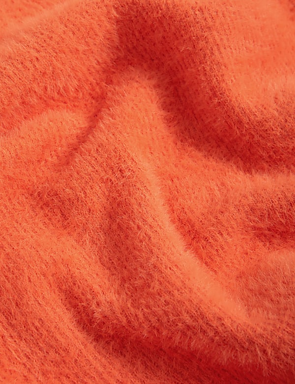 Oversized Cosy Textured V-Neck Sweatshirt