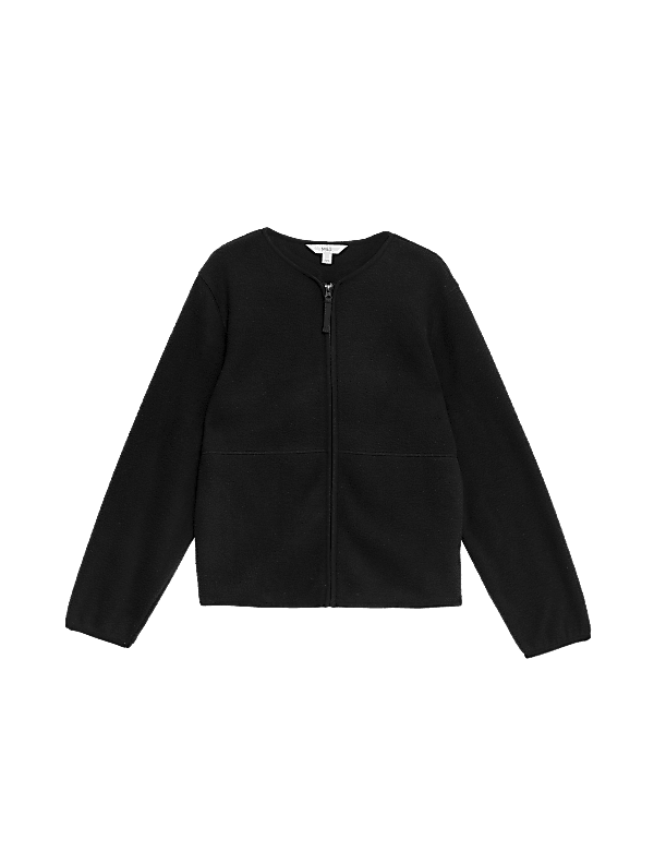 Crew Neck Zip Up Sweatshirt