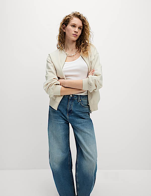 Sudadera 100 % algod&oacute;n con cremallera - US