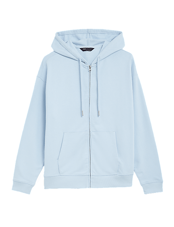 Cotton Rich Zip Up Hoodie