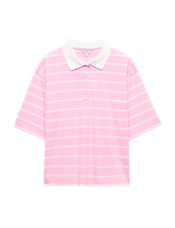 Pure Cotton Short Striped Rugby Top
