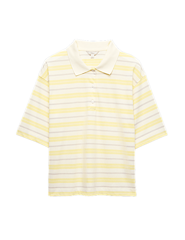 Pure Cotton Short Striped Rugby Top