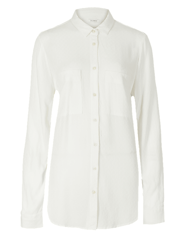 Textured Patch Pocket Shirt