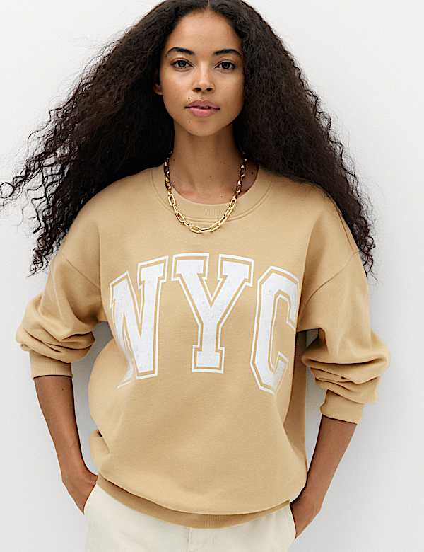 Cotton Rich Graphic Sweatshirt
