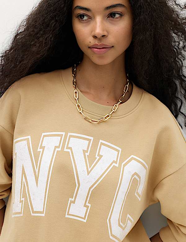 Cotton Rich Graphic Sweatshirt