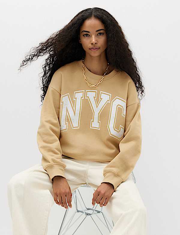 Cotton Rich Graphic Sweatshirt
