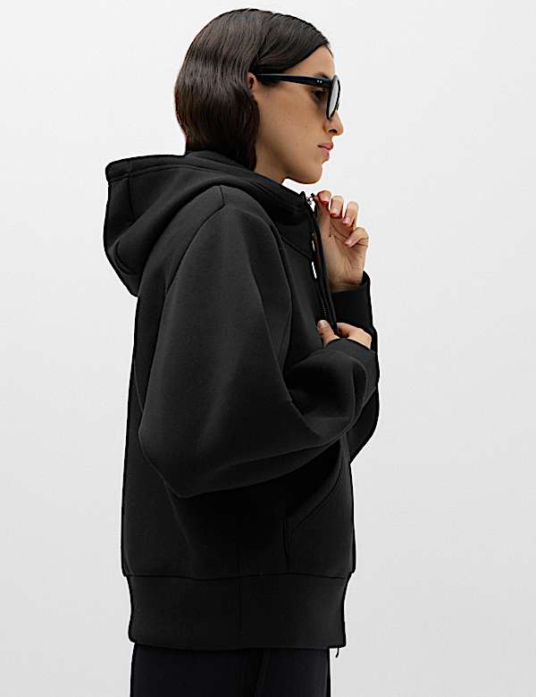 Hoodie met rits van duikpakmateriaal - BE