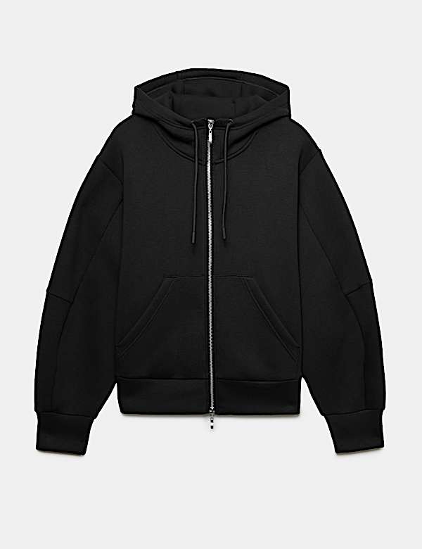 Hoodie met rits van duikpakmateriaal - BE