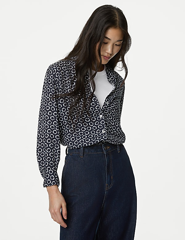 Printed Collared Shirt