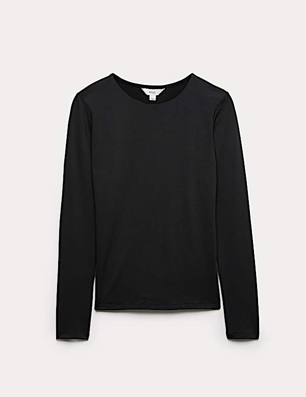 Slim Fit Crew Neck Long Sleeve Top - FR